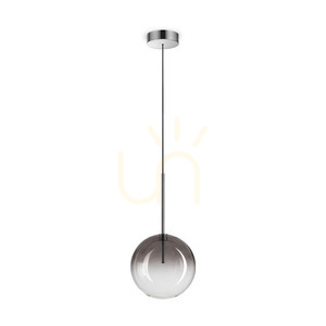 Pendant Light Ideallux Equinoxe 345369 Smoke Glass Chrome 20 cm small 0