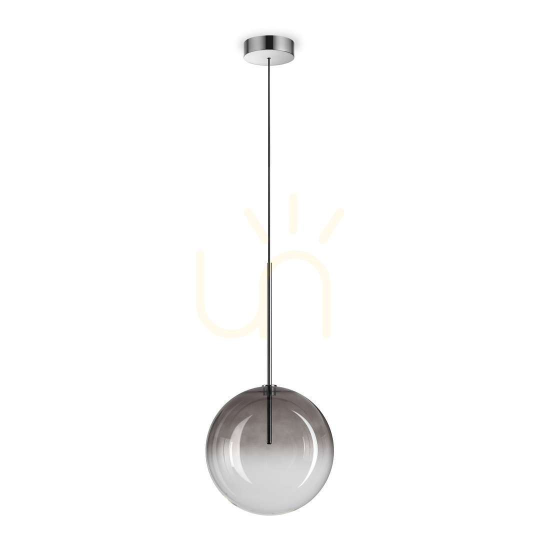 Pendant Light Ideallux Equinoxe 345376 Smoked Glass Chrome 25 cm