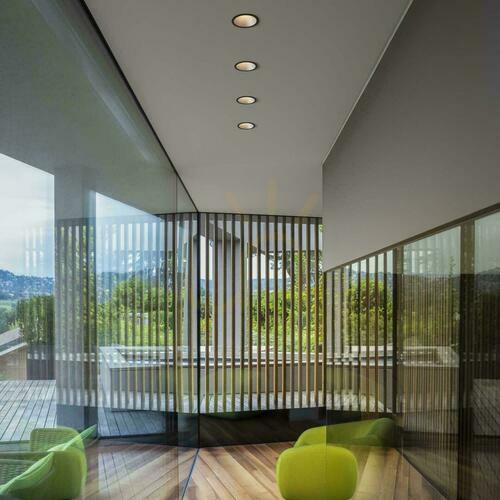 Check Recessed Luminaire Ideallux Game 341385 Round Gold 2700K 20W 12 cm
