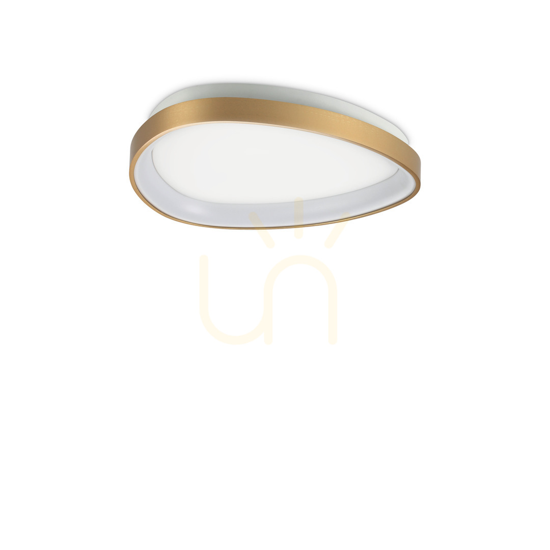 Plafon Ideallux Gemini brass LED 24W 2700K 42,5 cm 341453