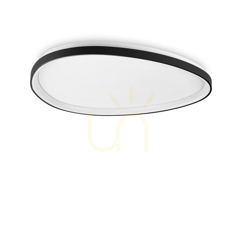 Check Plafon sufitowy Ideallux Gemini 341507 czarny LED 42W 2700K 81 cm