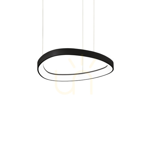 Check Pendant Light Ideallux Gemini Black LED 42.5 cm 2700K 36W 341538