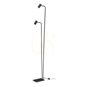 Standing Lamp Ideallux Ginger Black Metal 2xGU10 211.5 cm 326672 small 2