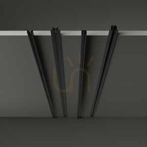Lighting Rail Ideallux Link Mono Recessed Black 200cm 1-Phase 342825 small 1