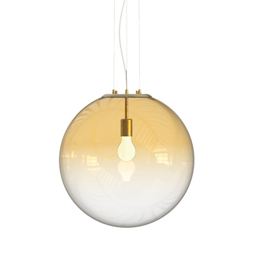 Check Pendant Light Ideallux Mapa Clear Amber Glass 50 cm 346571