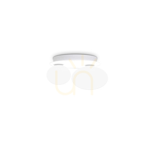 Check Plafon Ideallux NINFEA 327716 biały szkło metal 2xG9 25 cm