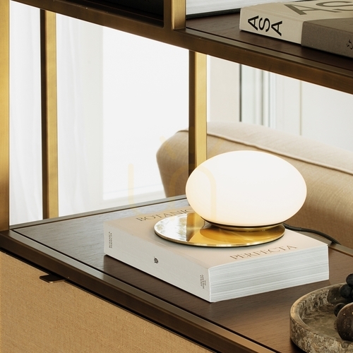 Check Table Lamp Ideallux Ninfea White Glass Metal 20 cm 318325