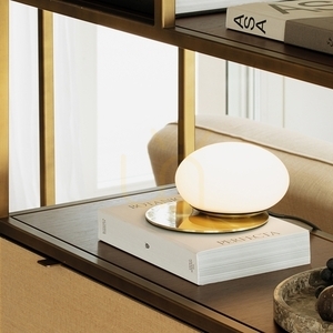 Table Lamp Ideallux Ninfea Brass Glass 20 cm GX53 346526 small 1