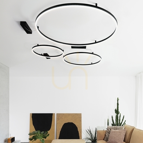 Check Plafon Ideallux Oracle Slim 341880 czarny LED 29W 2700K 50 cm