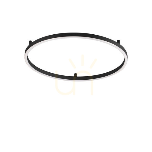 Check Plafon Ideallux Oracle Slim 341941 czarny 70 cm LED 37W 4000K okrągły