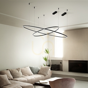 Pendant Light Ideallux Oracle Slim Black 50 cm LED 4000K Dimmable 342023 small 2