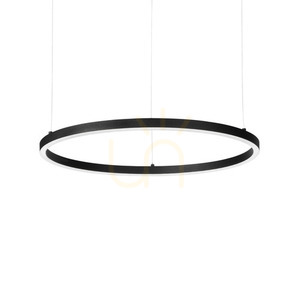 Pendant Light Ideallux Oracle Slim Black 90 cm 42W 4000K Dimmable 342122 small 0