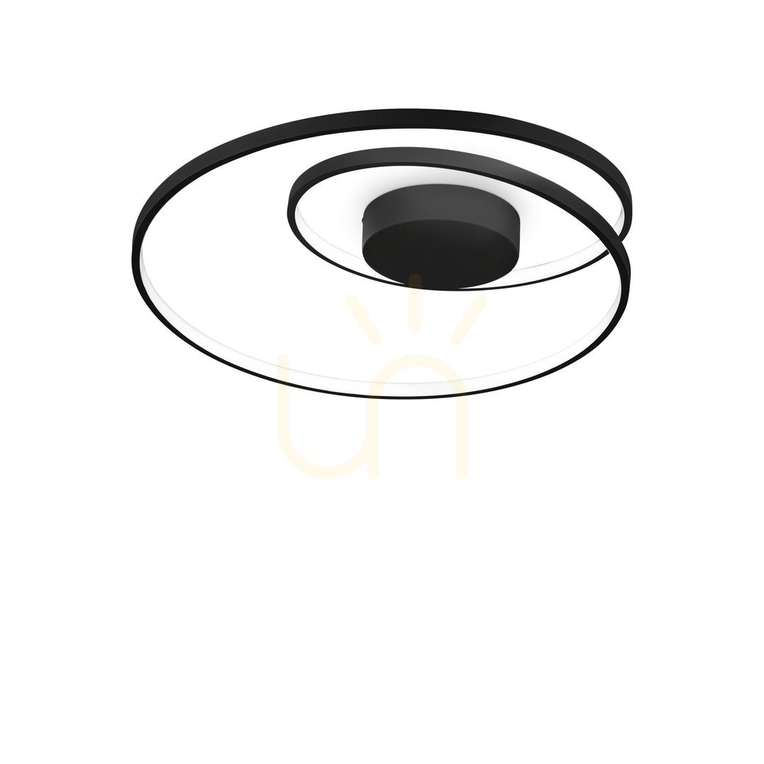 Plafon Ideallux OZ 342290 czarny LED 47W 2700K 60 cm