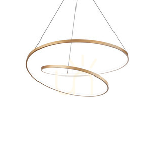 Pendant Light Ideallux OZ 342399 Brass 60 cm LED 4000K small 0