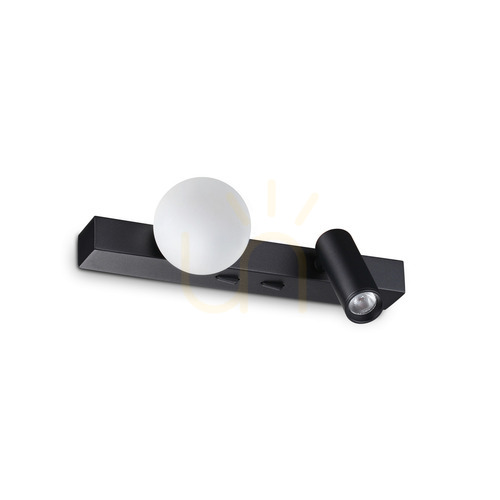 Check Wall Light Ideallux Binomio Black LED 2-Light 21.6 cm 336664