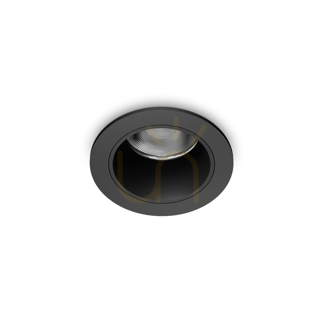 Recessed luminaire Ideallux Quark 322919 black LED 12W 3000K 49x110 mm