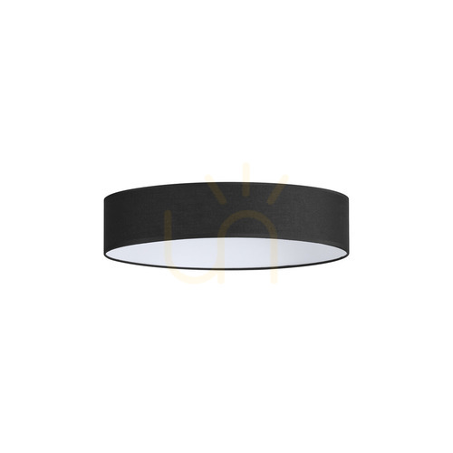 Check Lampshade Ideallux SET UP Ultra Slim Black Textile D45 H9 346113
