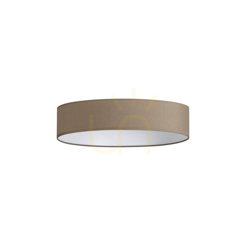 Check Lampshade Ideallux SET UP Ultra Slim Tortora Textile Ø45xH9 cm 346120