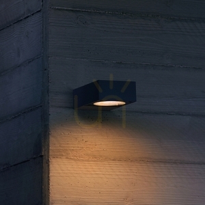Outdoor Wall Lamp Ideallux Sirio 318196 Coffee Brown GX53 IP54 small 1