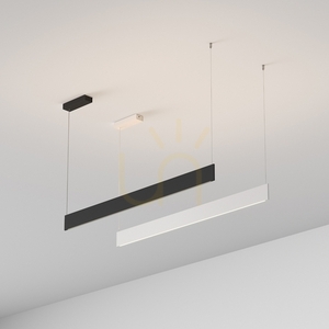 Pendant Light Ideallux Steel Slim Accent White 120 cm LED 3000K 348414 small 1