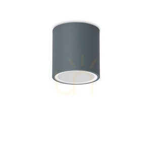 Outdoor Ceiling Light Ideallux TECHO 318110 Anthracite Round GU10 9cm small 2