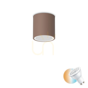 Outdoor Ceiling Light Ideallux Techo 318134 Round 9cm Coffee Brown GU10 small 0