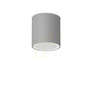 Outdoor Ceiling Light Ideallux Techo 342726 Grey Round 9cm GU10 IP54 small 2