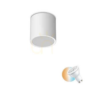 External Ceiling Light Ideallux Techo 342689 White Round 15 cm GU10 IP54 small 0