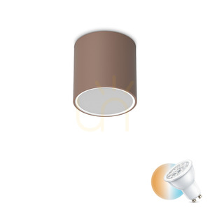 Outdoor Ceiling Light Ideallux Techo 342696 Brown Round 15 cm GU10 IP54 small 0