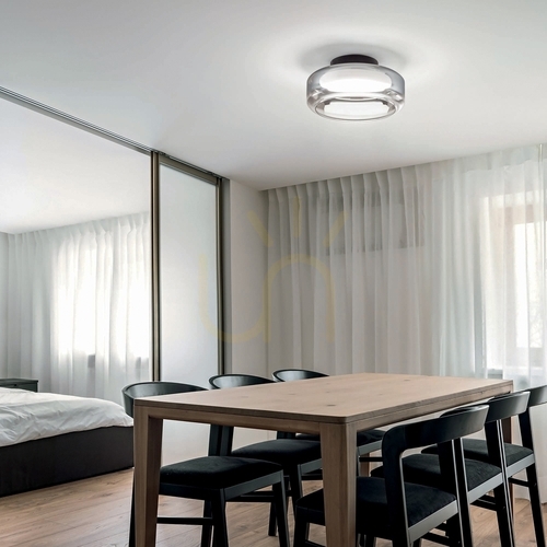 Check Plafon Ideallux TOPICO 333007 LED 12W czarny 25 cm
