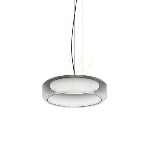 Check Pendant Light Ideallux Topico 333045 LED 28W Glass Black 45 cm