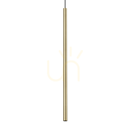 Check Pendant Light Ideallux Look Ultrathin Brass LED 6 cm 339733