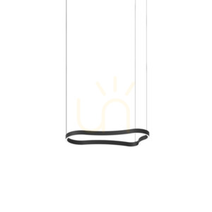 Pendant Light Ideallux Waves Black LED 37W 94.2 cm 345215 small 0