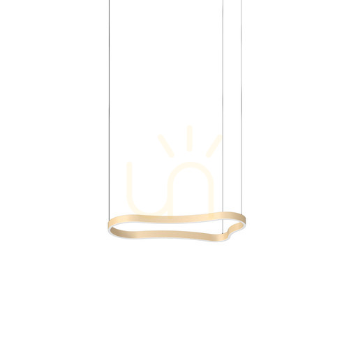 Check Pendant Light Ideallux Waves Gold LED 37W 94.2 cm 345222