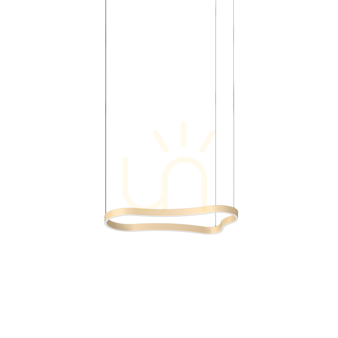 Pendant Light Ideallux Waves Gold LED 37W 94.2 cm 345222