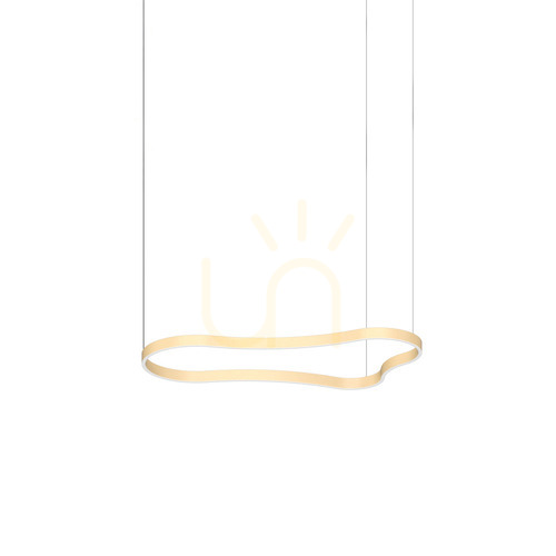 Check Pendant Light Ideallux Waves 2 Gold LED 45W 125.4 cm 345253