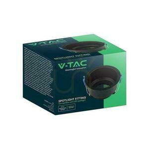 V-TAC VT-9001RD GU10 deep anti-glare recessed frame, honeycomb louvre, black, ø9 cm, IP20 small 3