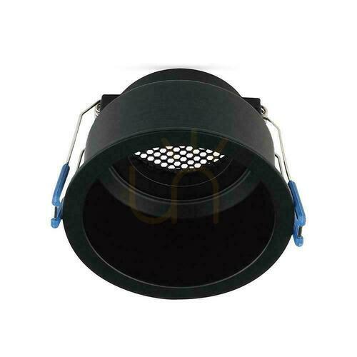 Check V-TAC VT-9001RD GU10 deep anti-glare recessed frame, honeycomb louvre, black, ø9 cm, IP20