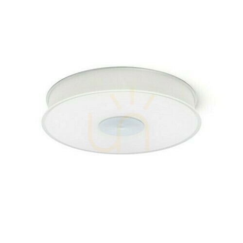 Check Rendl ASTERI R14549 LED ceiling light, satin glass and chrome, 37 cm, 35 W, 3000 K