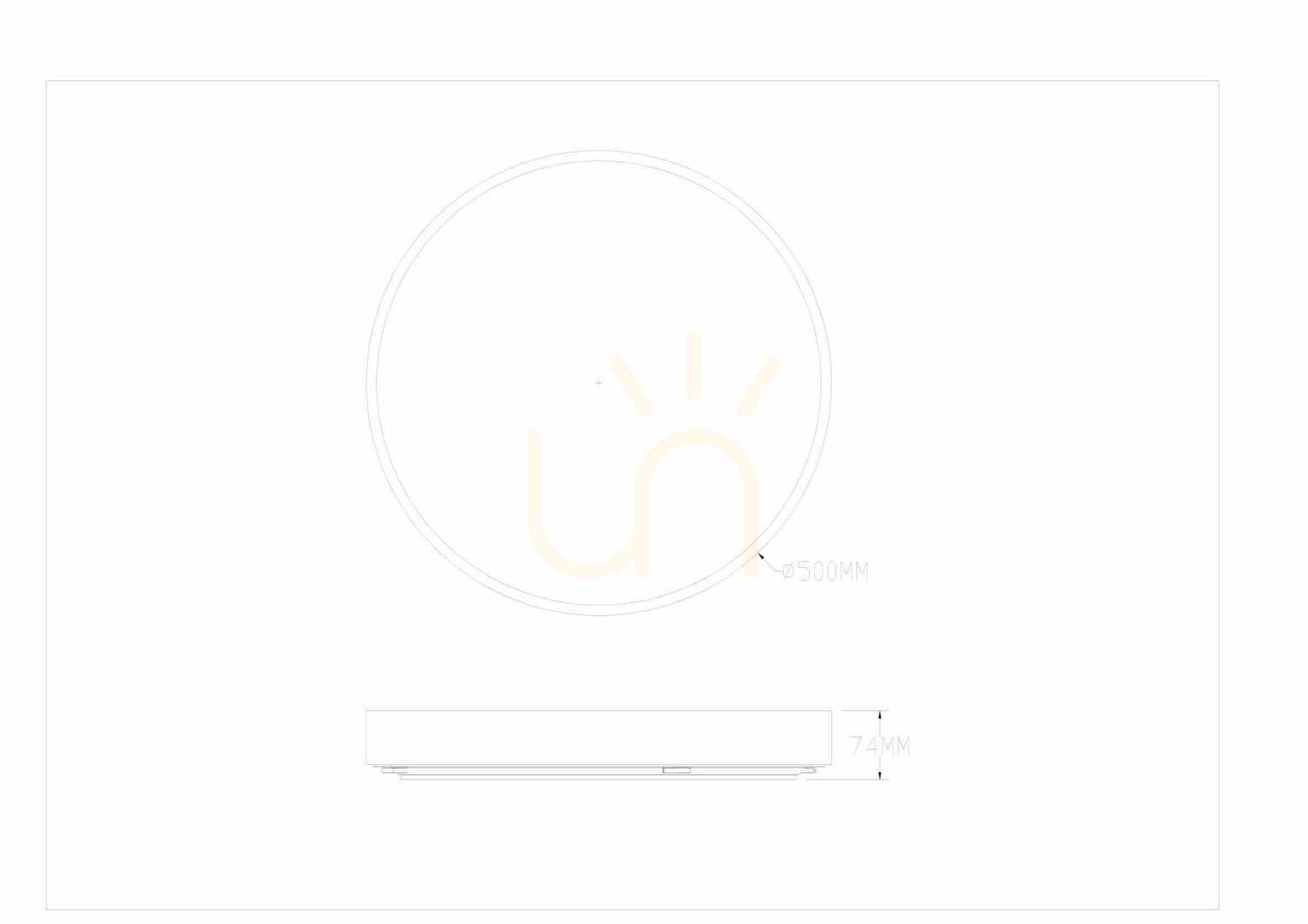 Ceiling light Zuma Line NADI MS724-R500-GD LED gold