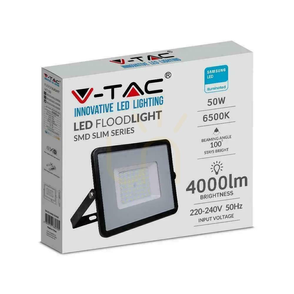 Show V-TAC 50W SAMSUNG CHIP LED Projector Black VT-50 3000K 4000lm 5 Years Warranty V-TAC 50W SAMSUNG CHIP LED Projector Black VT-50 3000K 4000lm 5 Years Warranty