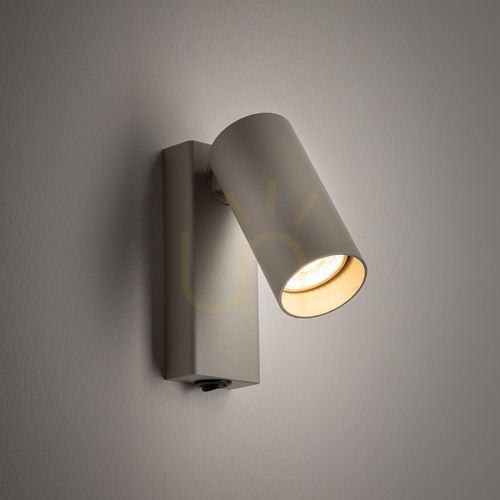 Check Wall lamp with switch Silk gray FOURTY 11765 - Nowodvorski