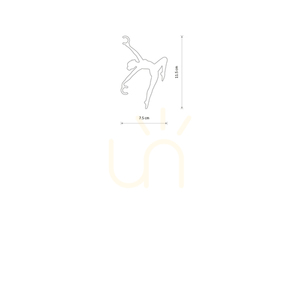 Decorative Cable Hook BALLERINA Nowodvorski 11802, Graphite Steel 11.5 × 7.5 cm small 1