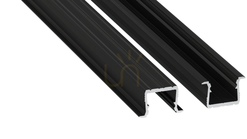 Check LED profile LUMINES type axin black anodized 1 m