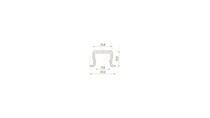 LED profile LUMINES type axin black anodized 2 m small 1