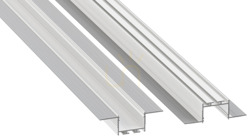 Check LED profile LUMINES type akin white lacquered 1 m
