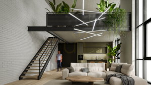 LUMINES LED profile type alba Light Ivory lacquered 2 m small 2