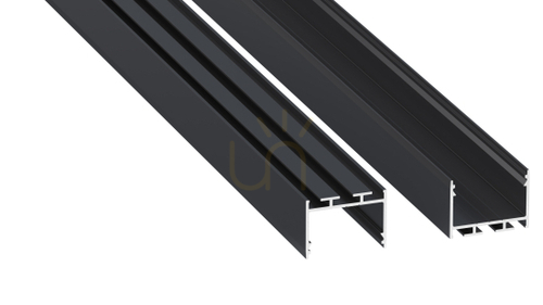 Check LED profile LUMINES type alba Rock Anthracite lacquered 2 m