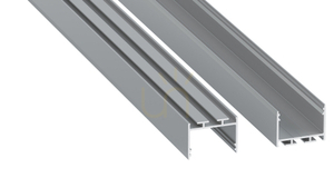 LED profile LUMINES type alba silver anodized 2 m small 0