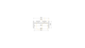 LED profile LUMINES type aria white lacquered 2 m small 1